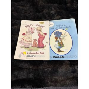 Set of 2 Holly Hobbie Cross Stitch Booklets  Gloria & Pat Patterns Cottagecore